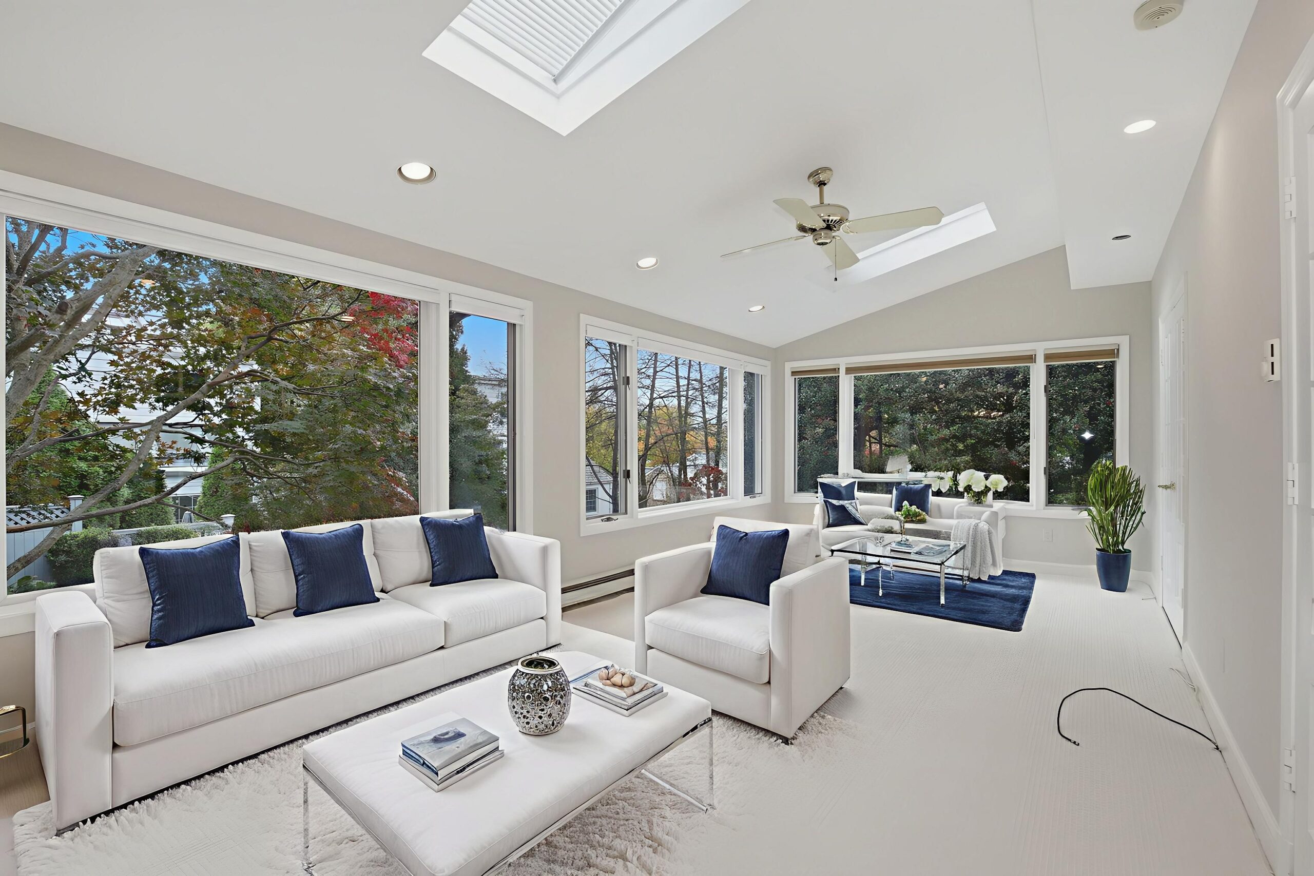 Virtually staged living room